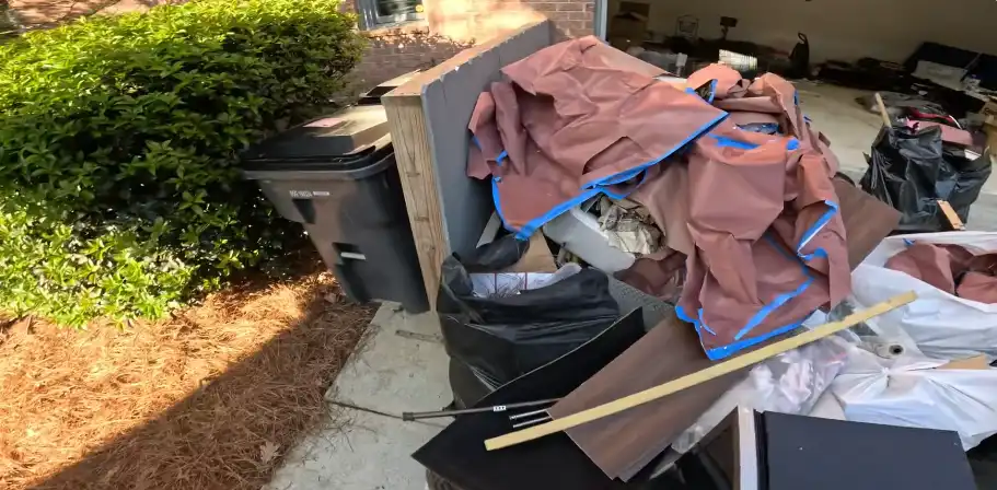 Junk removal crew clearing items from a Redding, CA home